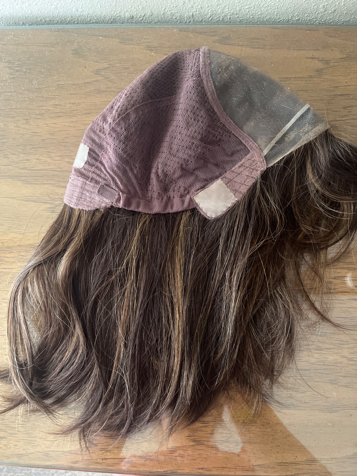 Used Lace Wig Medium Length Dark/medium Brown w/wig shampoo and condit