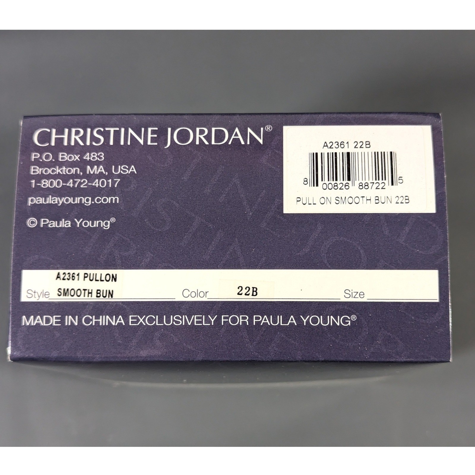 Paula Young Christine Jordan Pull On Smooth Bun Hairpiece Ash Blonde 22B A2361