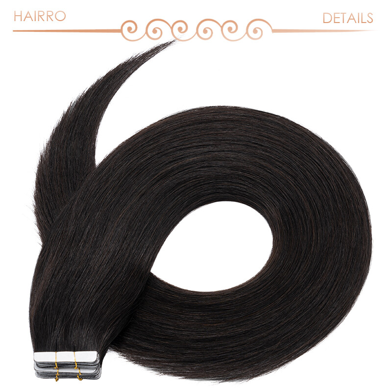 8A Tape In Extensions, 100% Real Remy Soft Human Hair Hairpiece Skin Weft 18Inch