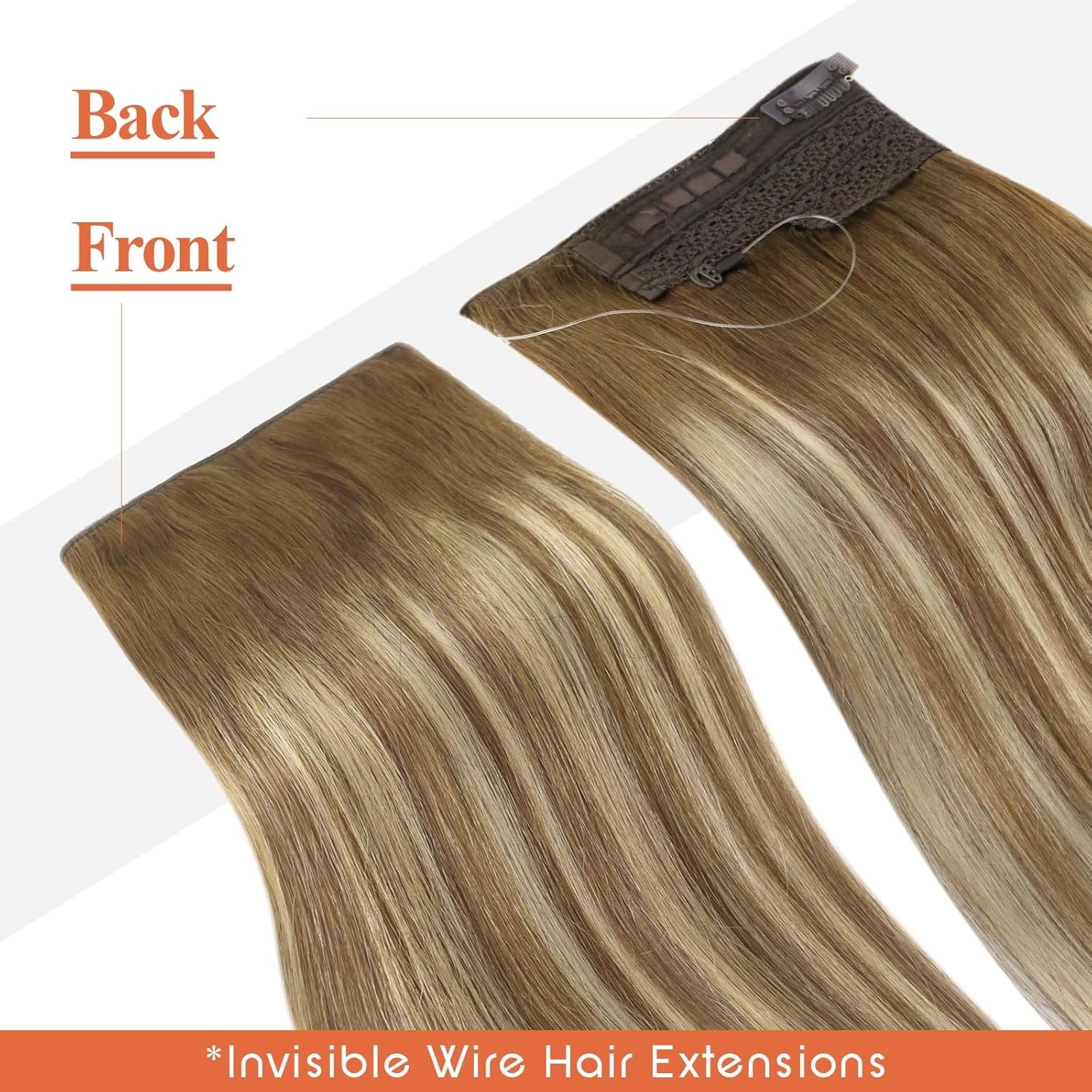 Sunny Hair FISHLINE 12″ Balayage Brown to Blonde Wire Hair Extensions FP 6-60-6