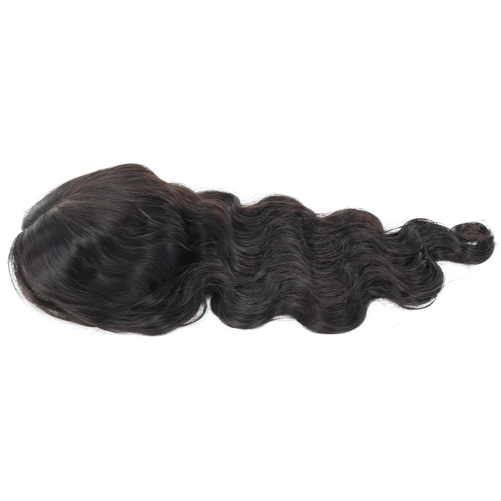 Silk Base Topper With Fishing Line Same Length 150% Density Double Drawn Toupee