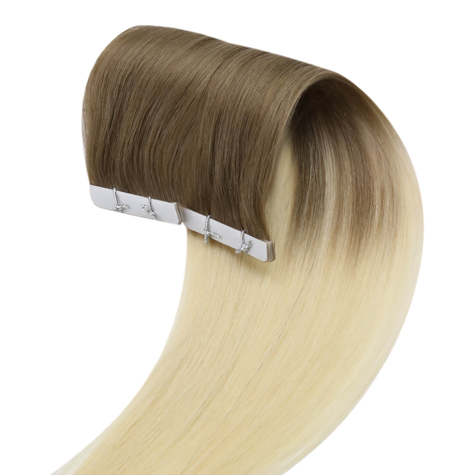 Sunny Hair TAPE-IN 22in Deep Brown/Light Blonde Remy Hair Extensions TP_BA8A 50G