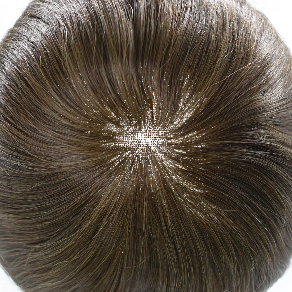 French Lace Front Mens Toupee Poly Pu Hairpiece Natural Hair Replacement Systems