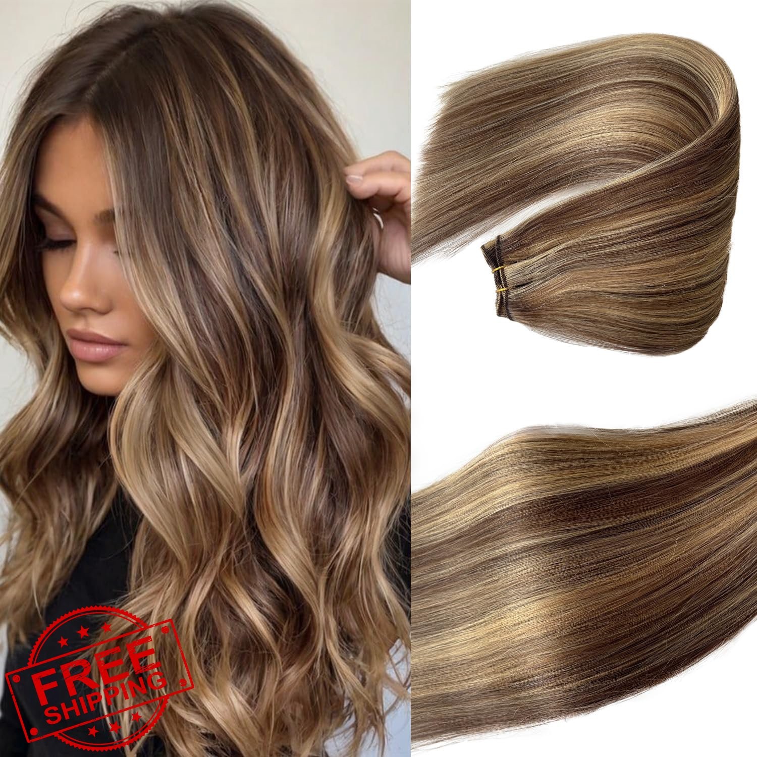 Licoville 12″ #4/27 Highlight Sew In Extensions
