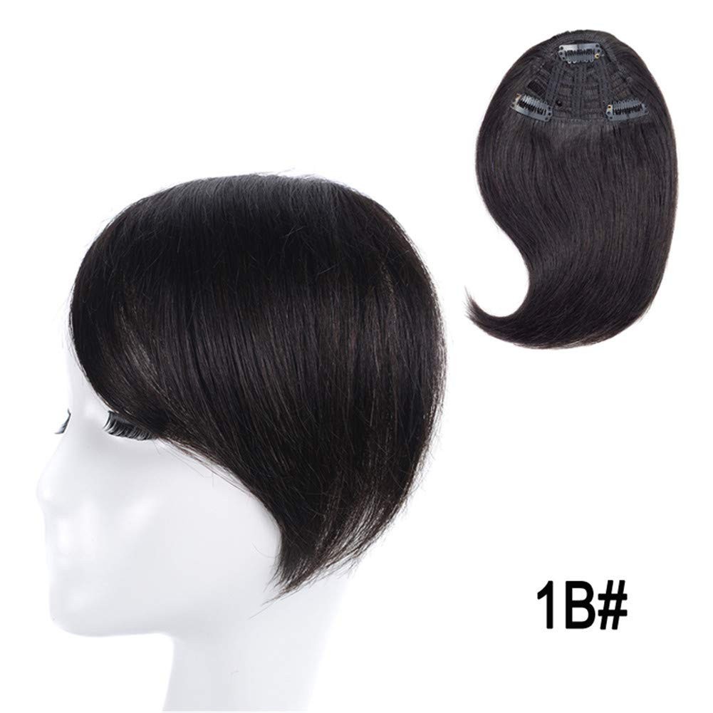 8″ Invisible Side-Swept Hair Bangs Clip In Topper 100% Human Hair Extension