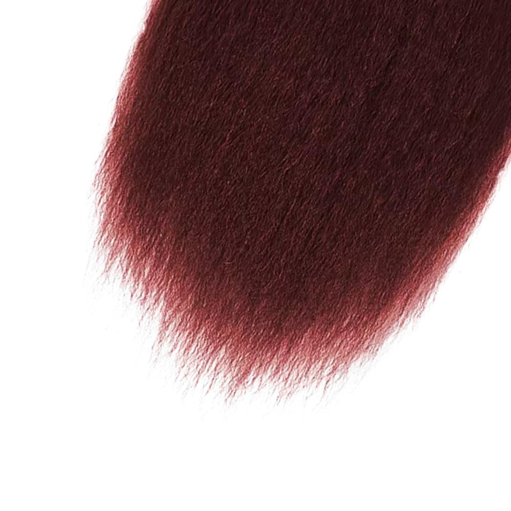 Aonbamds 99J Burgundy Bundles Yaki Straight Bundles Human Hair 28 30 32 Inch