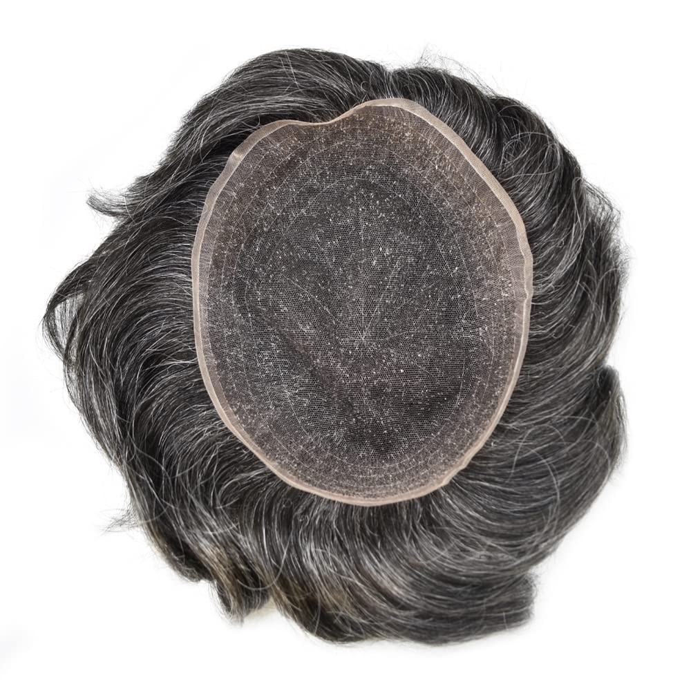 Full French Lace Hair Replacement System For Man Swiss Lace Men Toupee LACE