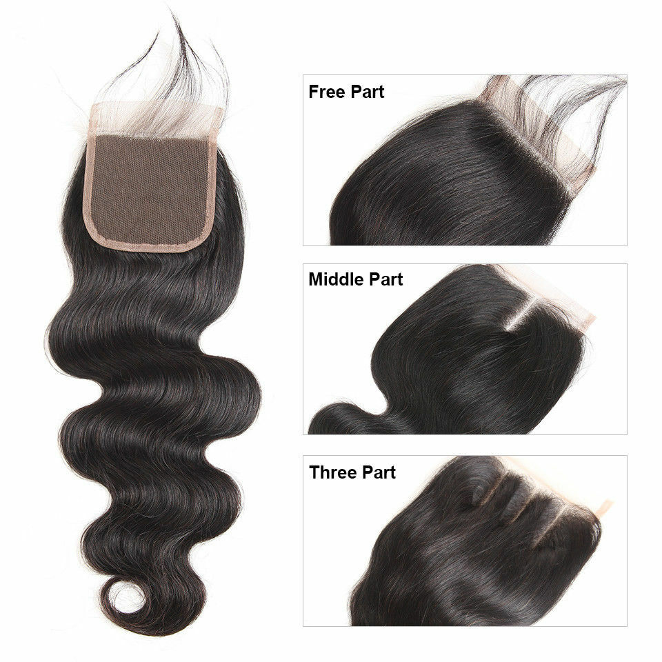 8A Brazilian Body Wave 4″x4″Lace Closure Unprocessed Virgin Human Hair Extension