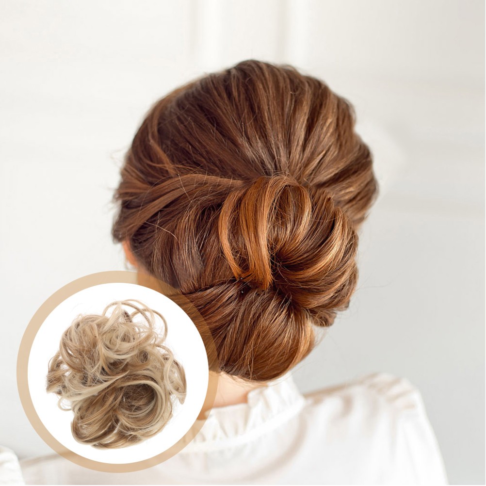 2pcs Messy Bun Hair Piece Synthetic Chignon Wig Scrunchies for Daily Wear