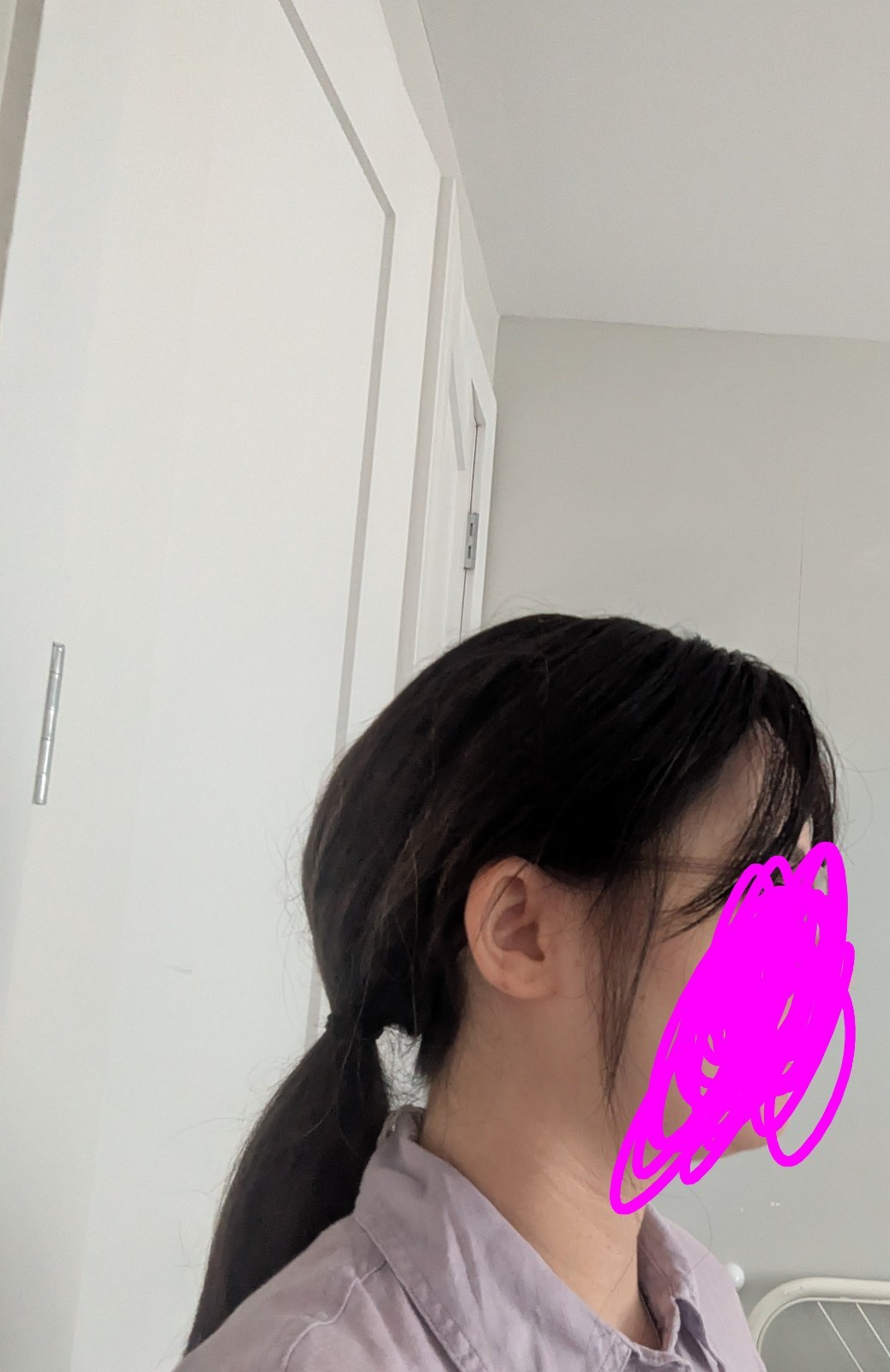 Human Hair Dark Brown Pony Wig
