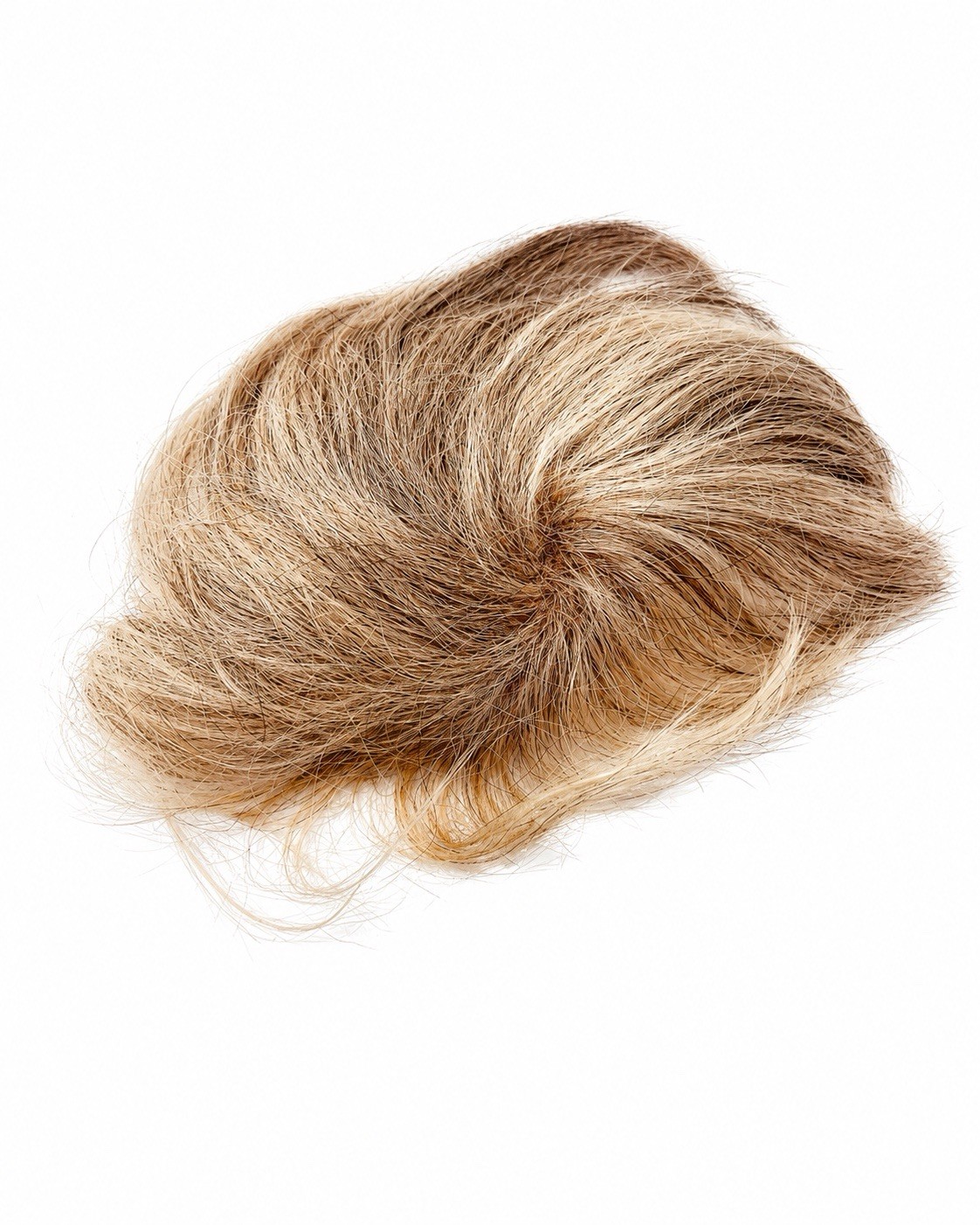 Men’s Gray Blonde Hairpiece Toupee Topper Lace PU Base Pre-Owned