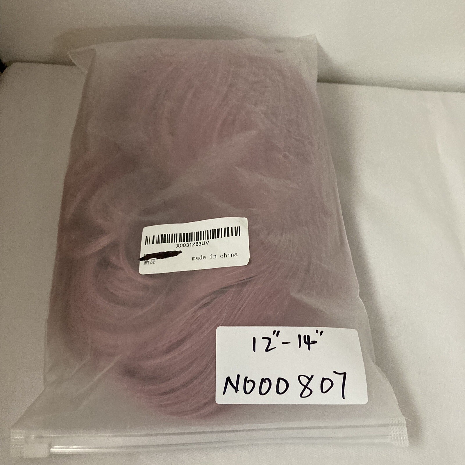 WIG. NO00807 (12-14 inch) adjustable elastic band