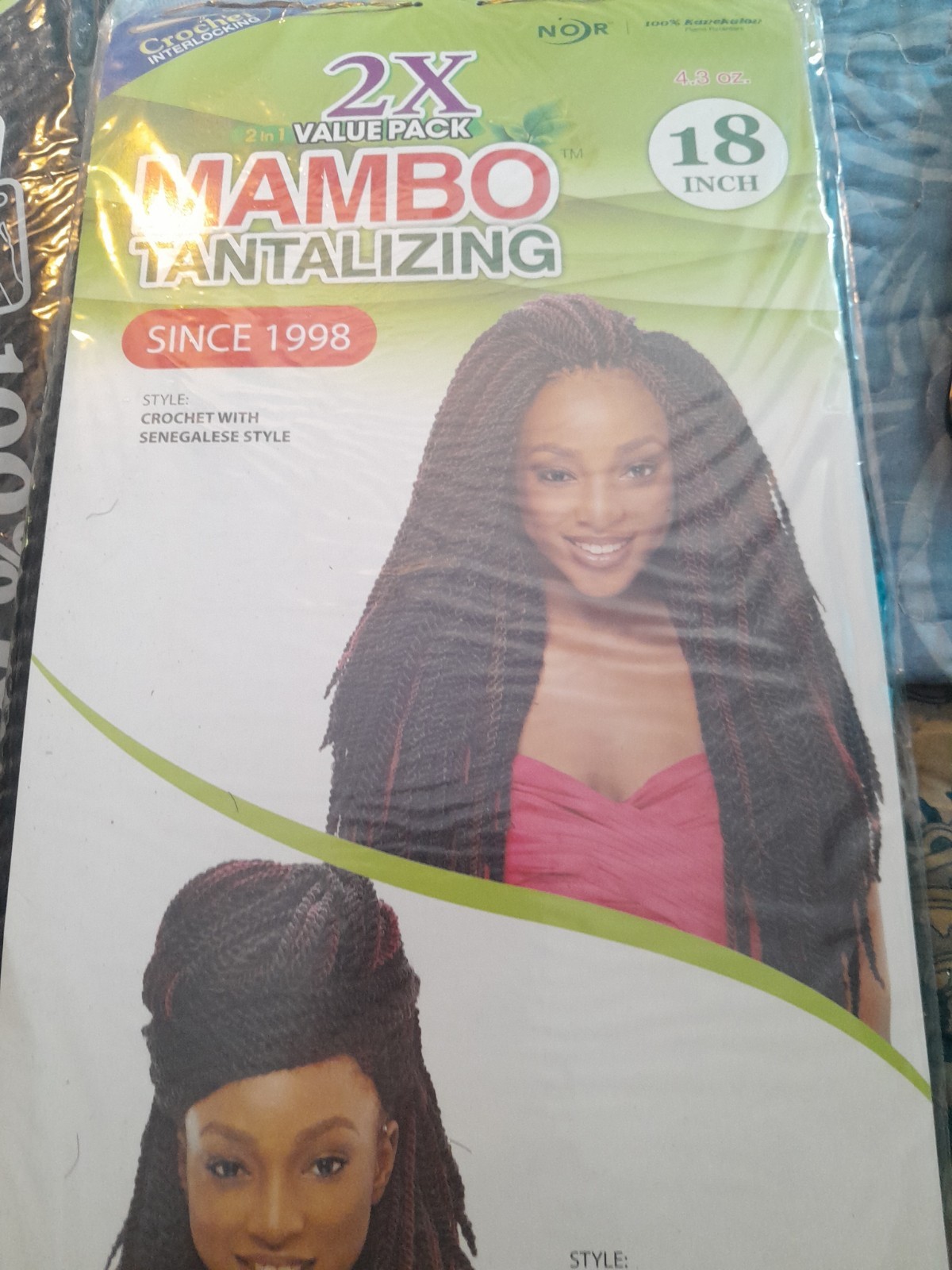 2in1 Value Pack Mambo Tantalizing 18″ Twist 100% Kanekalon X’s 3 Brown MIB30