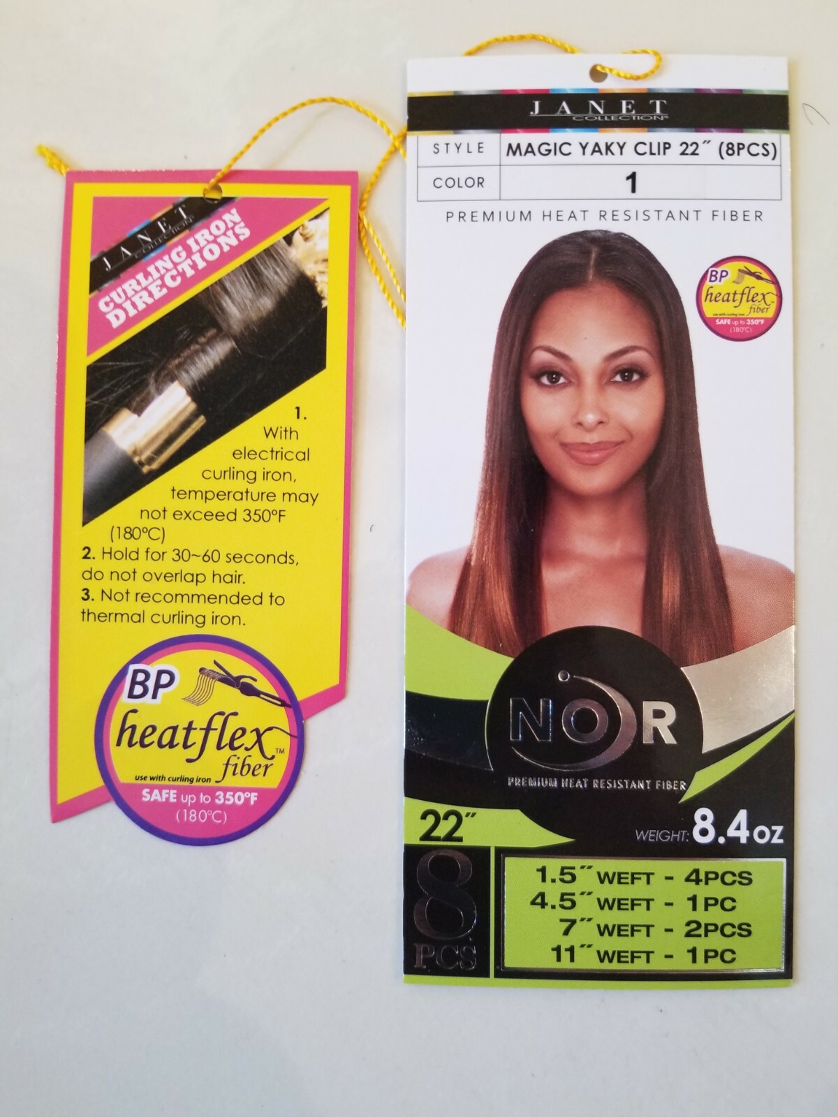 NEW Janet Collection Magic Yaky 22″ 8pcs Fit Clip Weave Premium Human Hair Feel