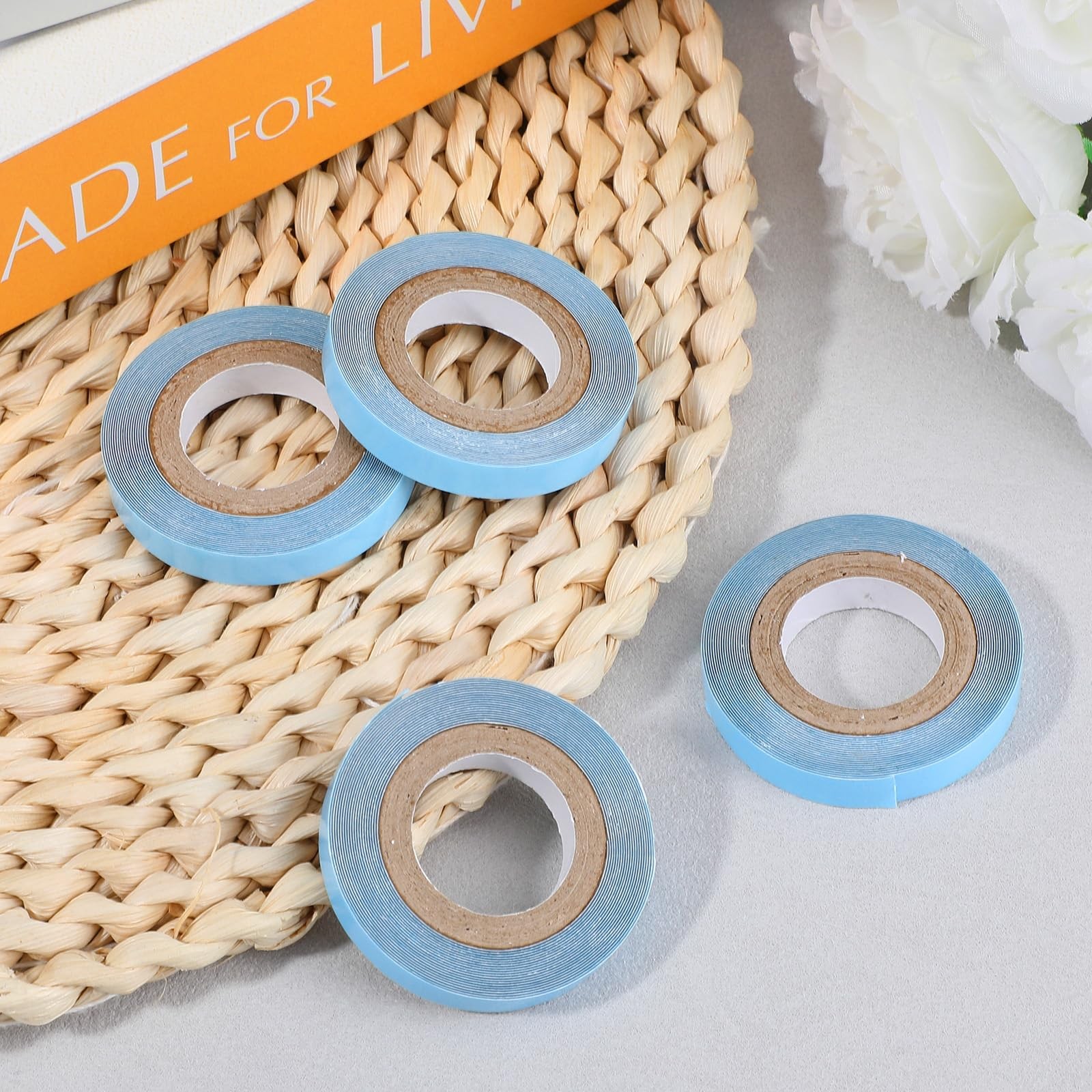 4 Rolls Lace Wig Tape, Double Sided Hair Tape for Wigs, Waterproof Lace Front…