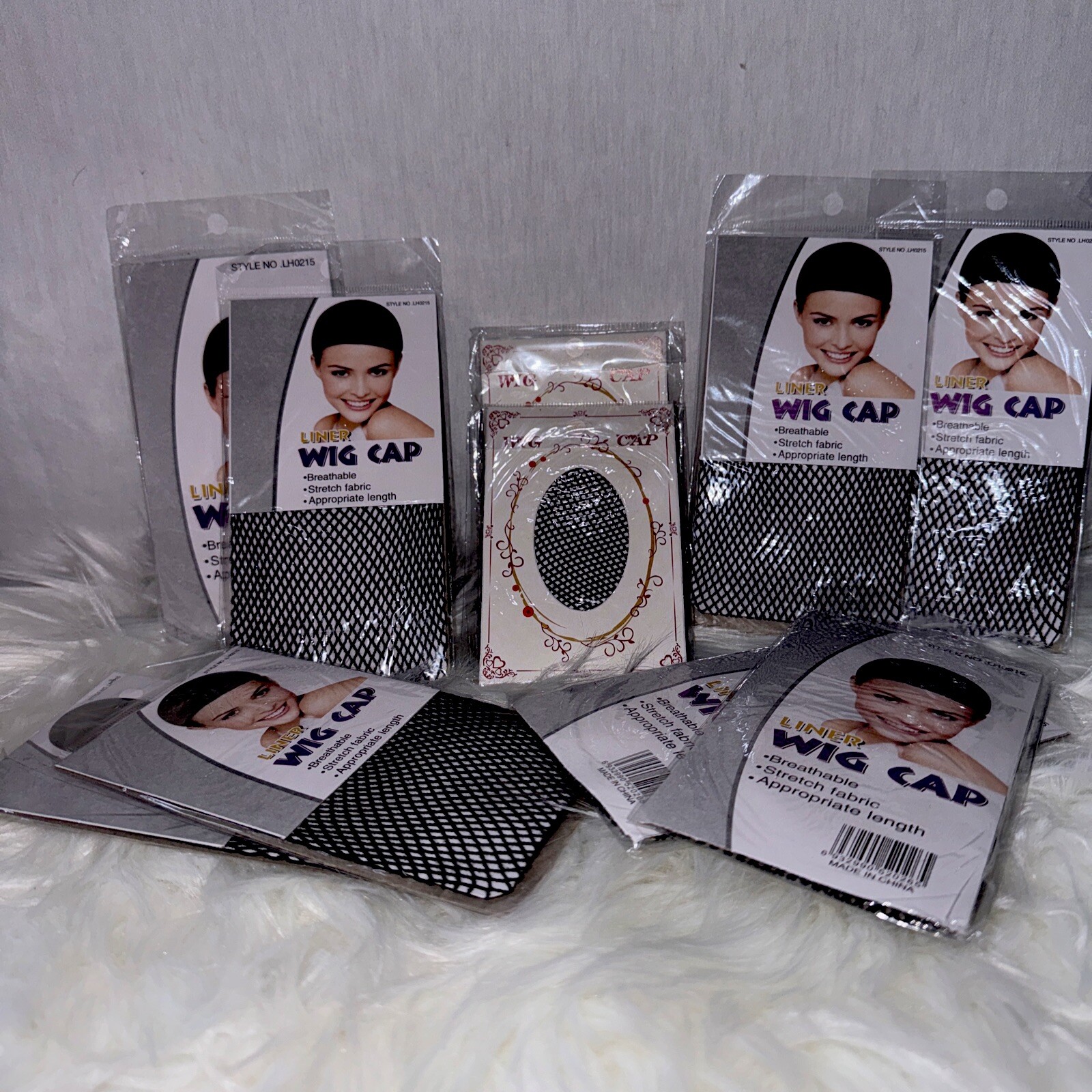 SEALED Lot Of 10 Liner Wig Cap Style No LH0215 Breathable Stretch Fabric Black