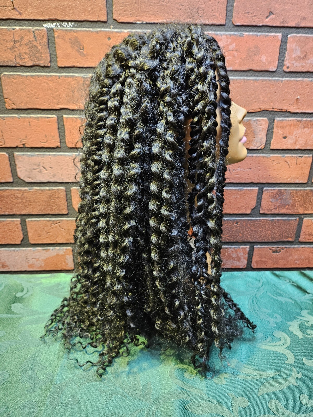 Mayde Beauty 2x Deep Wave 20″ Wig Weave + Face Mannequin Curls Dreadlocks Female