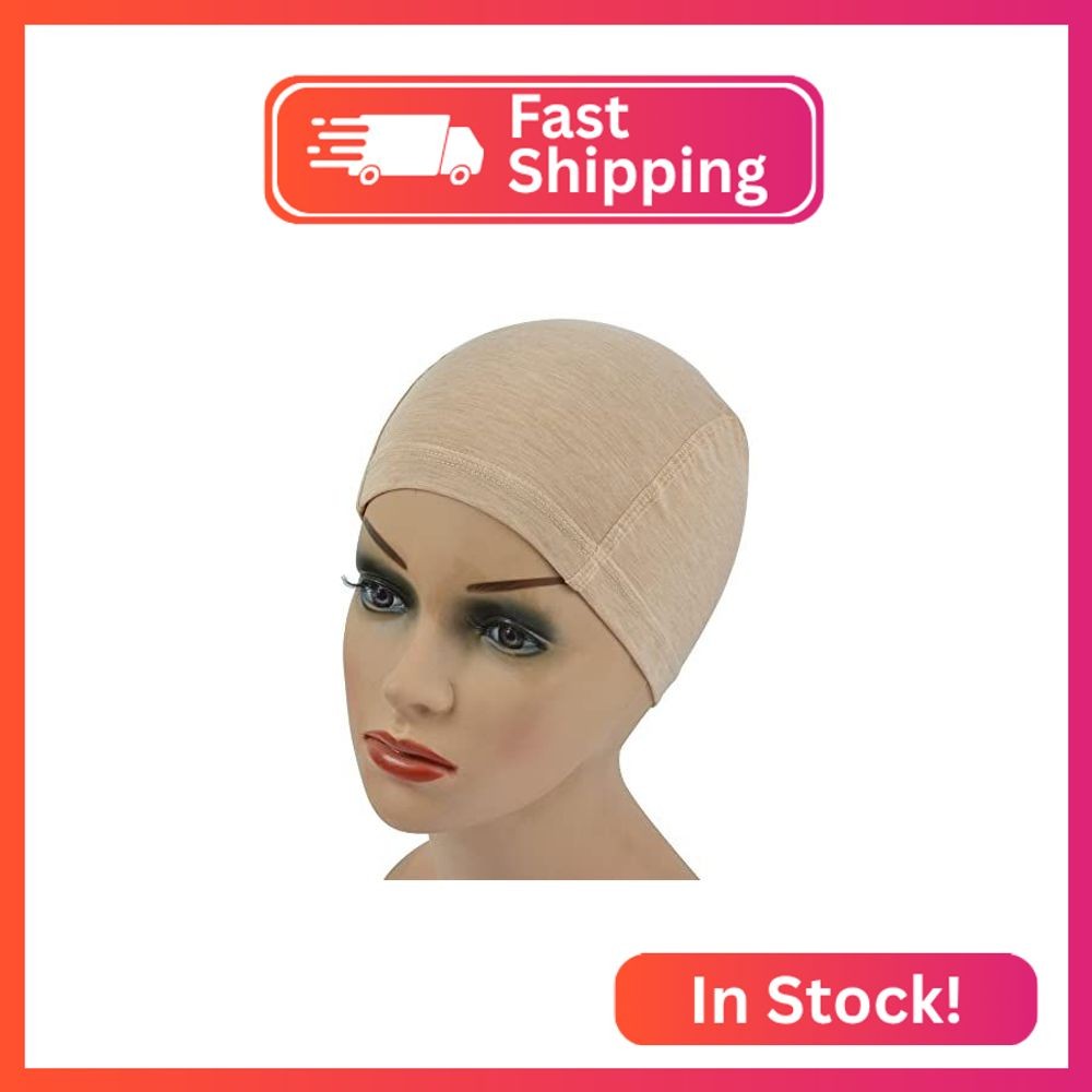 YANTAISIYU Bamboo Fiber Wig Cap Comfortable Elastic Wig Cap Wearing Under Wigs (