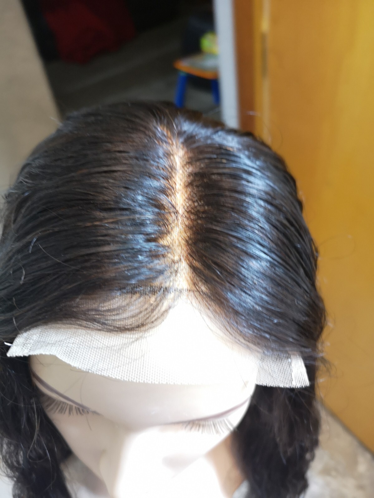 Custom High Quality Sexy 22”Human Hair 4×4 Swiss Front Lace Wig 1B
