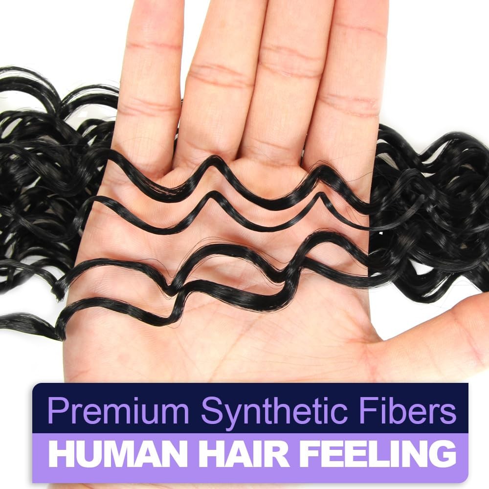 Bohobabe Feather Crochet Hair 16 Inch 100 Strands Miracle Knots Hair Extensions