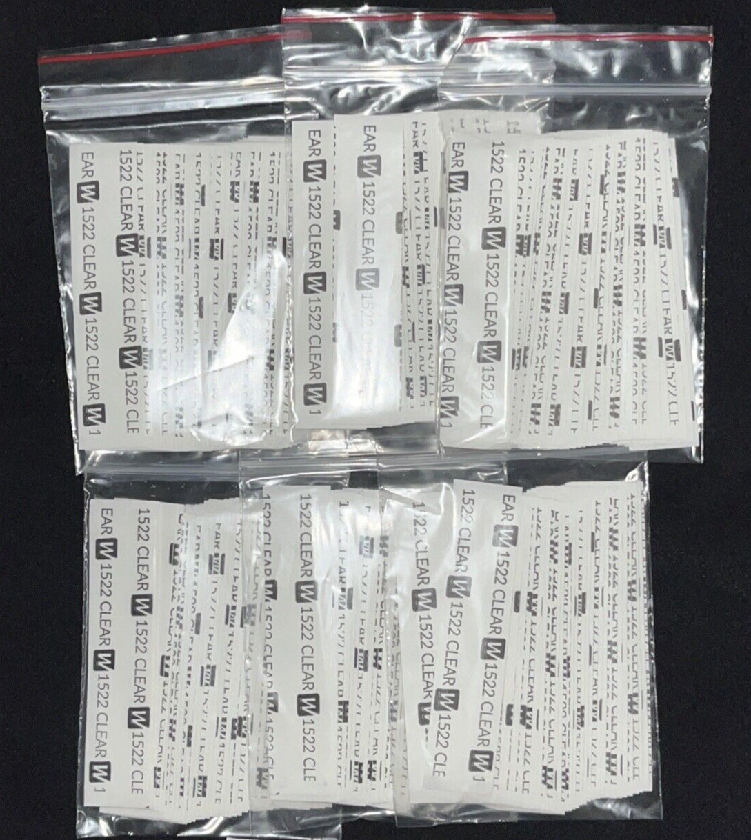Walker 3M 1522 Hairpiece Tape 216 Pc 3/4” x 3”Straight 6Pack-Poly Wig Toupee-New