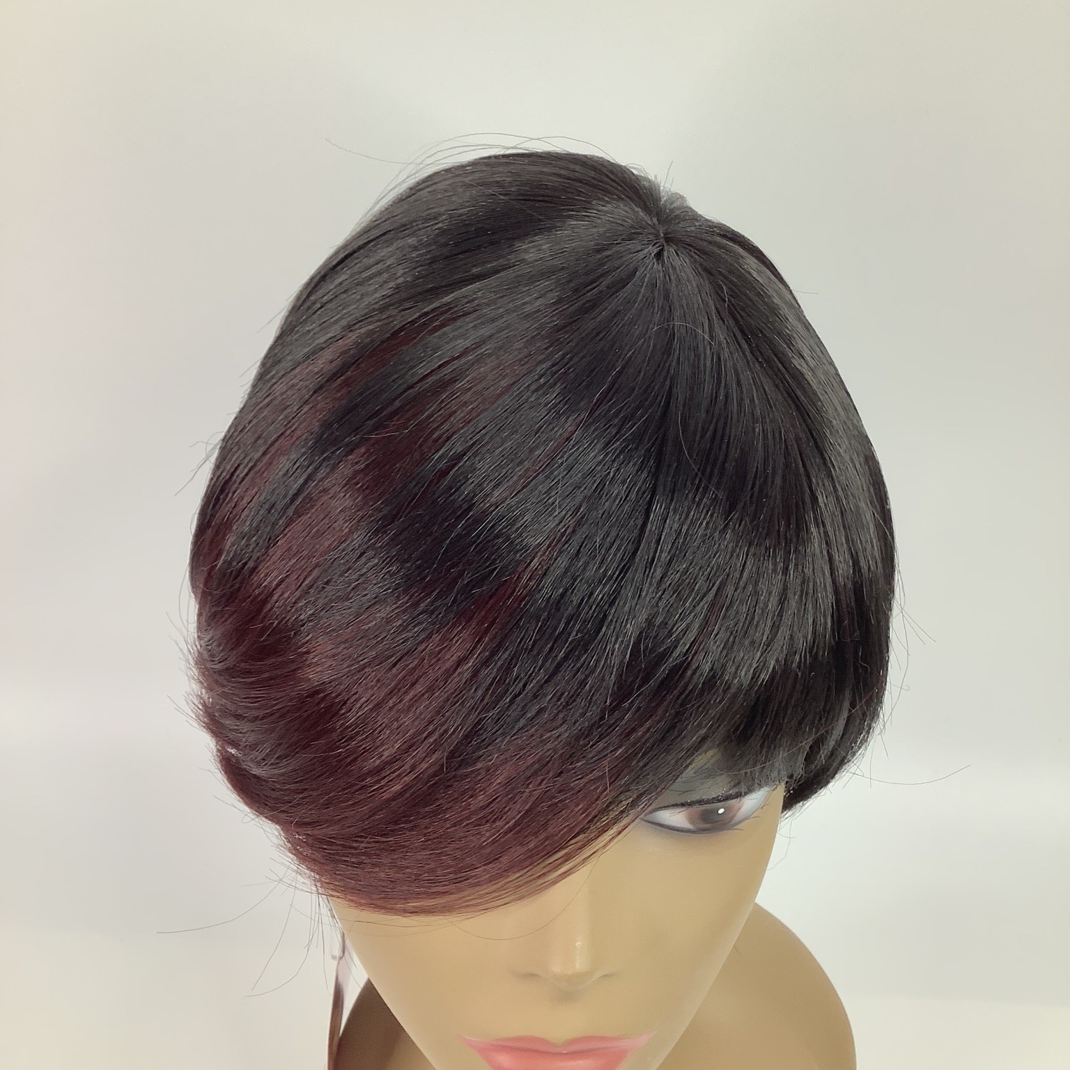 Vanessa Smart Wig Smart BIO FF99J Short Bob Pixie Black Red Synthetic Fiber
