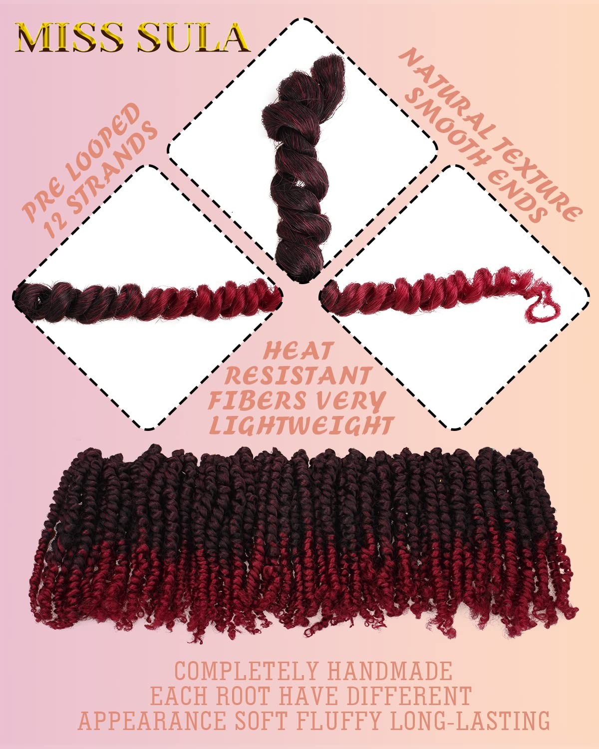 Miss Sula Passion Twist Hair-Pre-Twisted Passion Twistspre-Looped Crochet