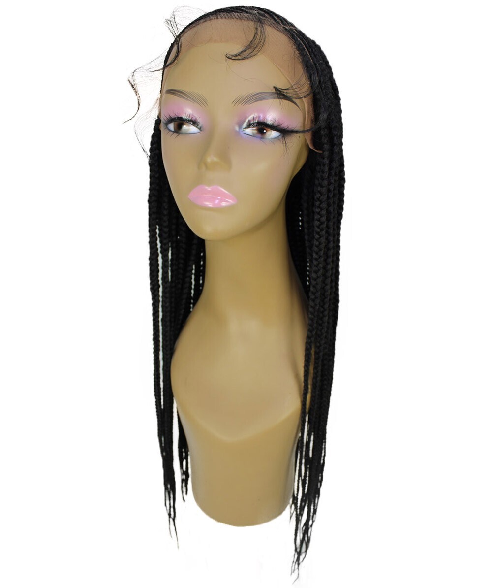 LUXLUXE Aina Straight 29 Inch Long 13X5 Hand-Tied Lace Braided Wig BLT-0133