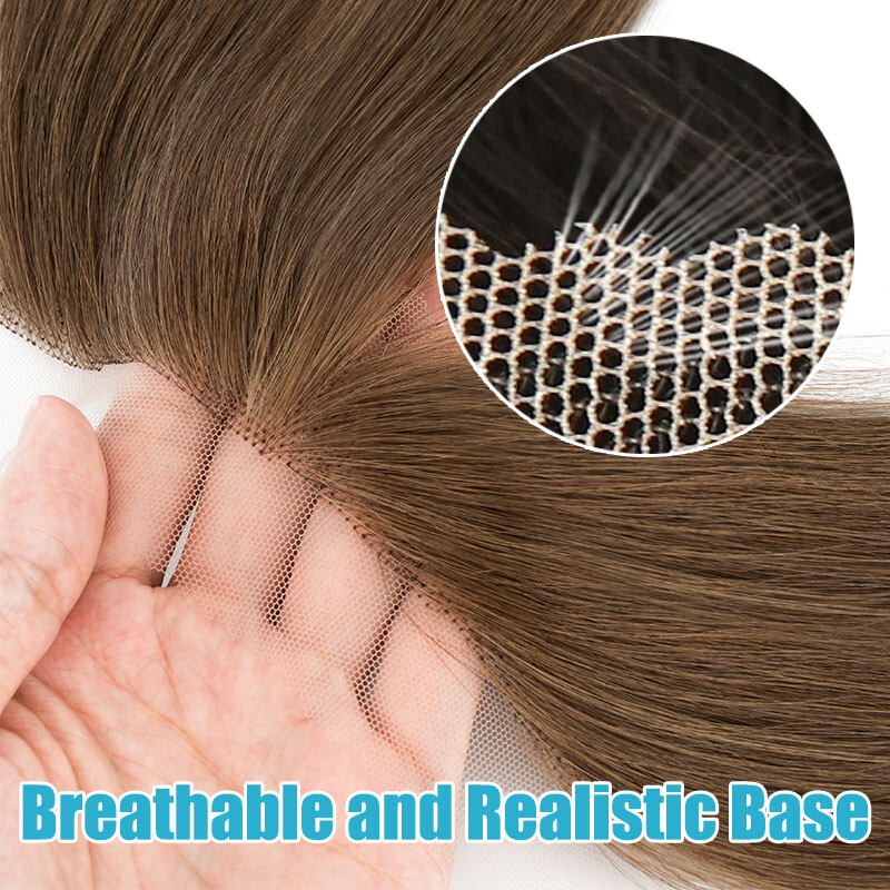 Hand-Tied Cover-up Human Hair Swiss Lace Hairline Hair Topper Forehead Hairpiece