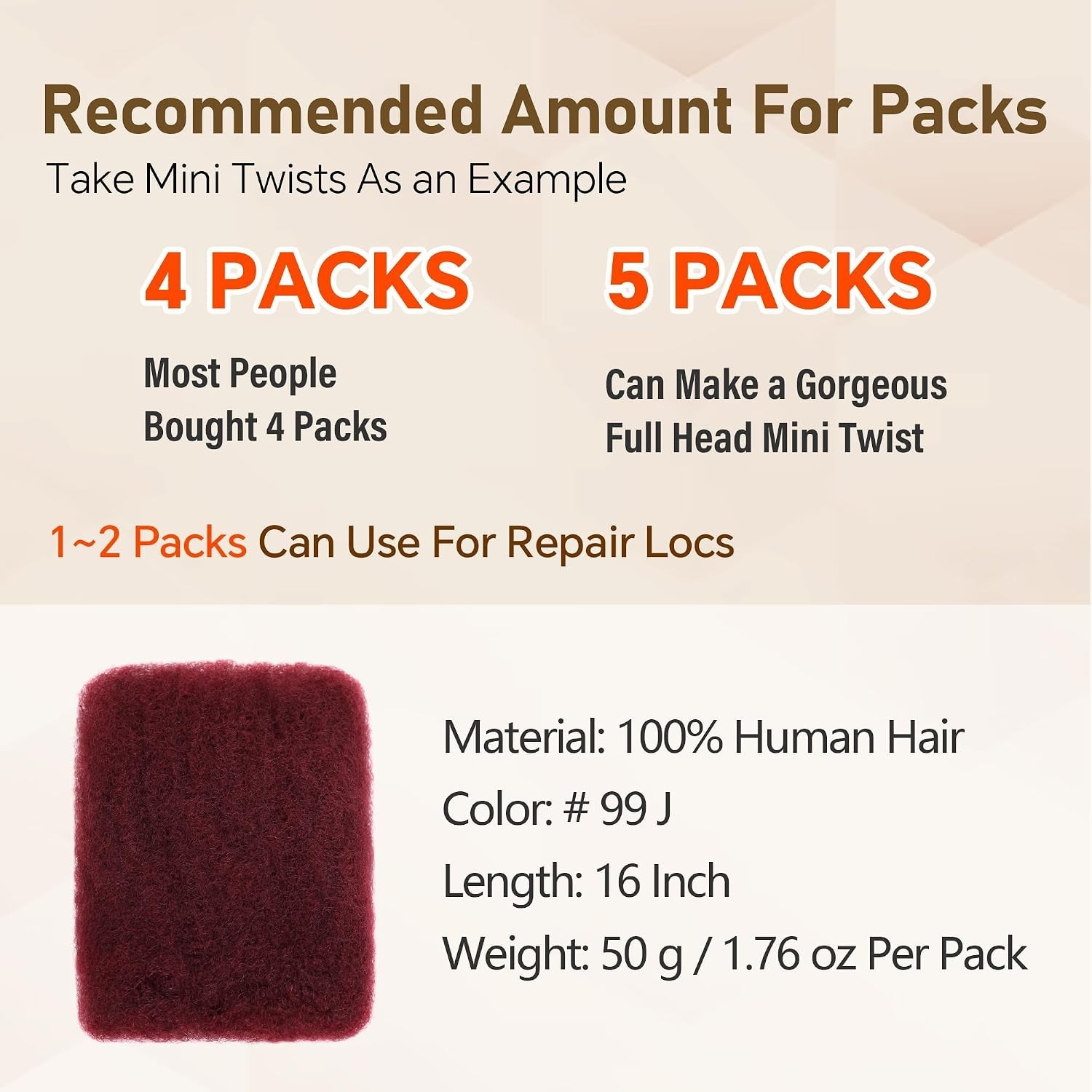 Afro Kinky Human Hair Bundle – Natural Texture Twist & Locs