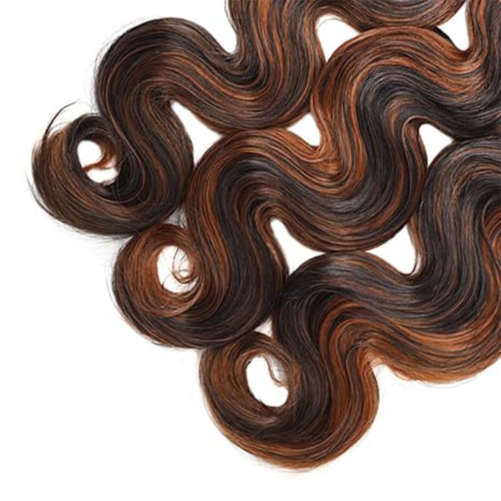 Niciitysi 12 14 16 Inch Highlight P1B30 Body Wave Bundles Human Hair Ombre Two