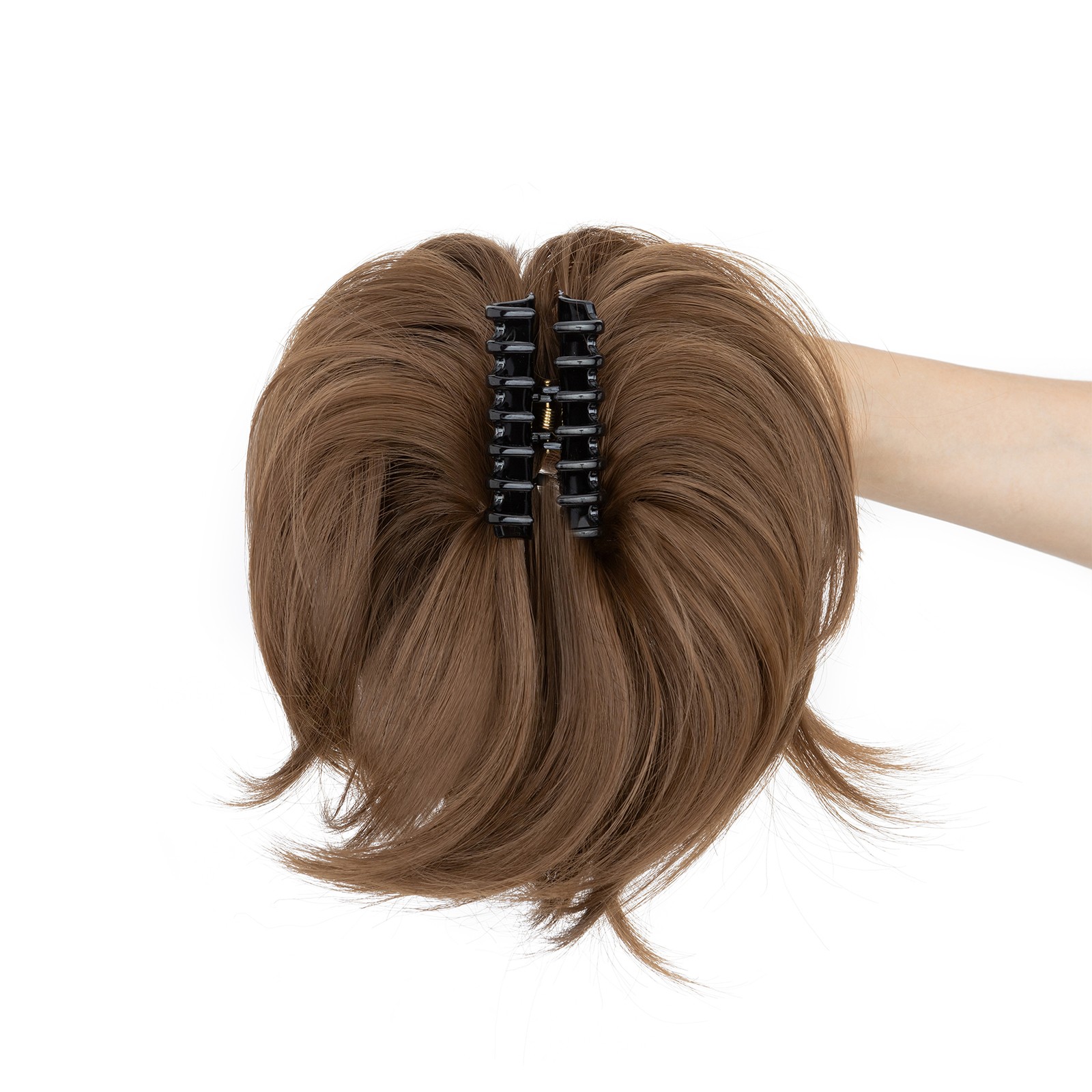 Natural Short Claw Clip Ponytail Messy Bun Hair Piece Bendable Updo Extensions
