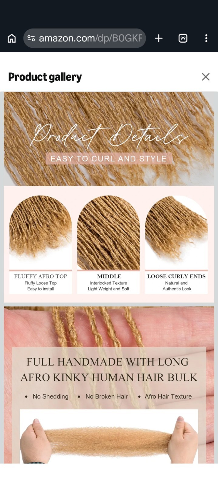 Daixi Dreadology Human Hair Sisterlocks Extensions 8 In. 60 Strand 6 Bundles