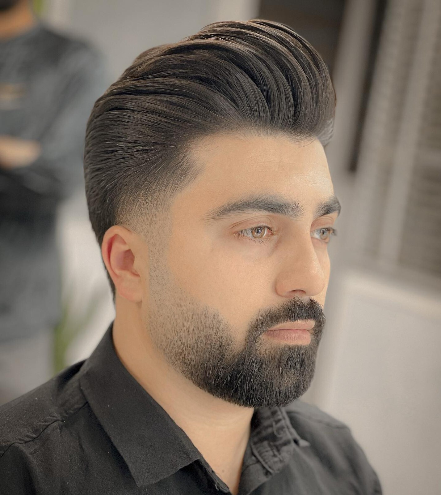 N.L.W Toupee for mens human hair lace with around pu hair pieces natural black