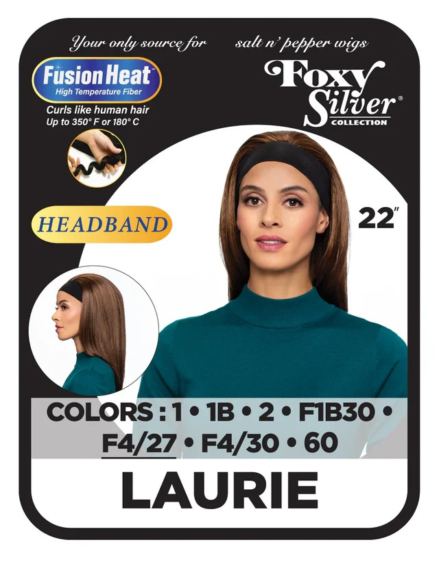 Foxy Silver LAURIE Wig, 22″ long Head Band Wig, Stylish & Natural Looking