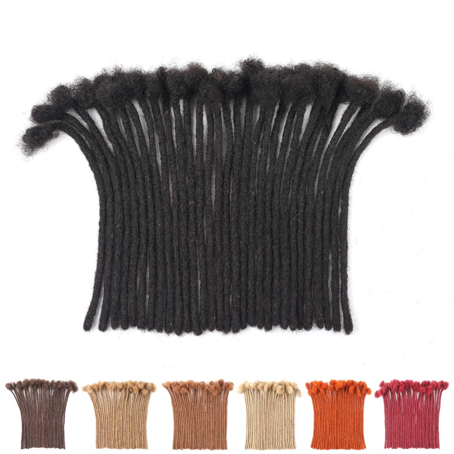 Cikreet 6 Inch Loc Extensions Human Hair 60 Strands Short Dread Extensions