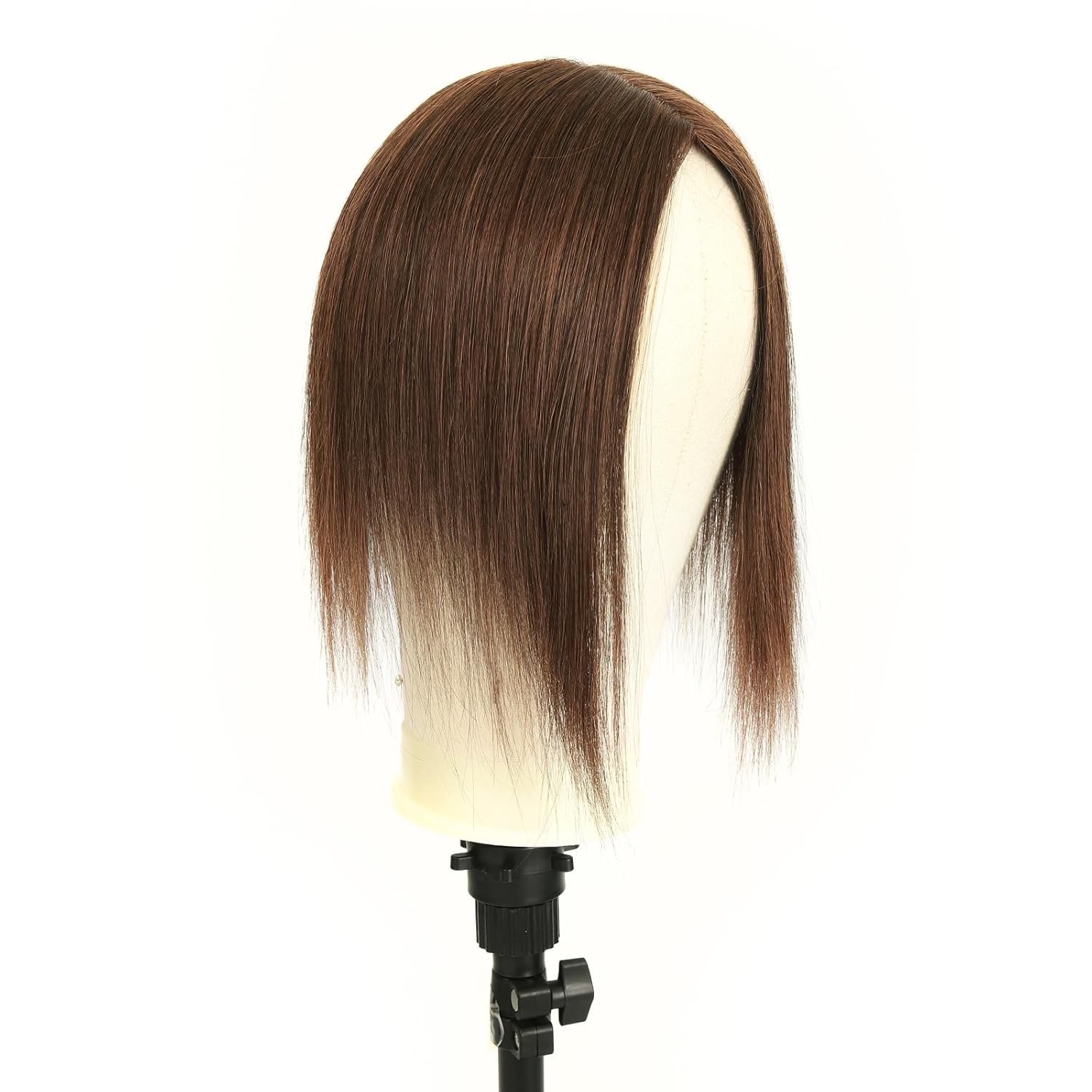 ROSELOVER 100% Real Human Hair 10” Clip In Topper Mono Base Dark Brown NEW