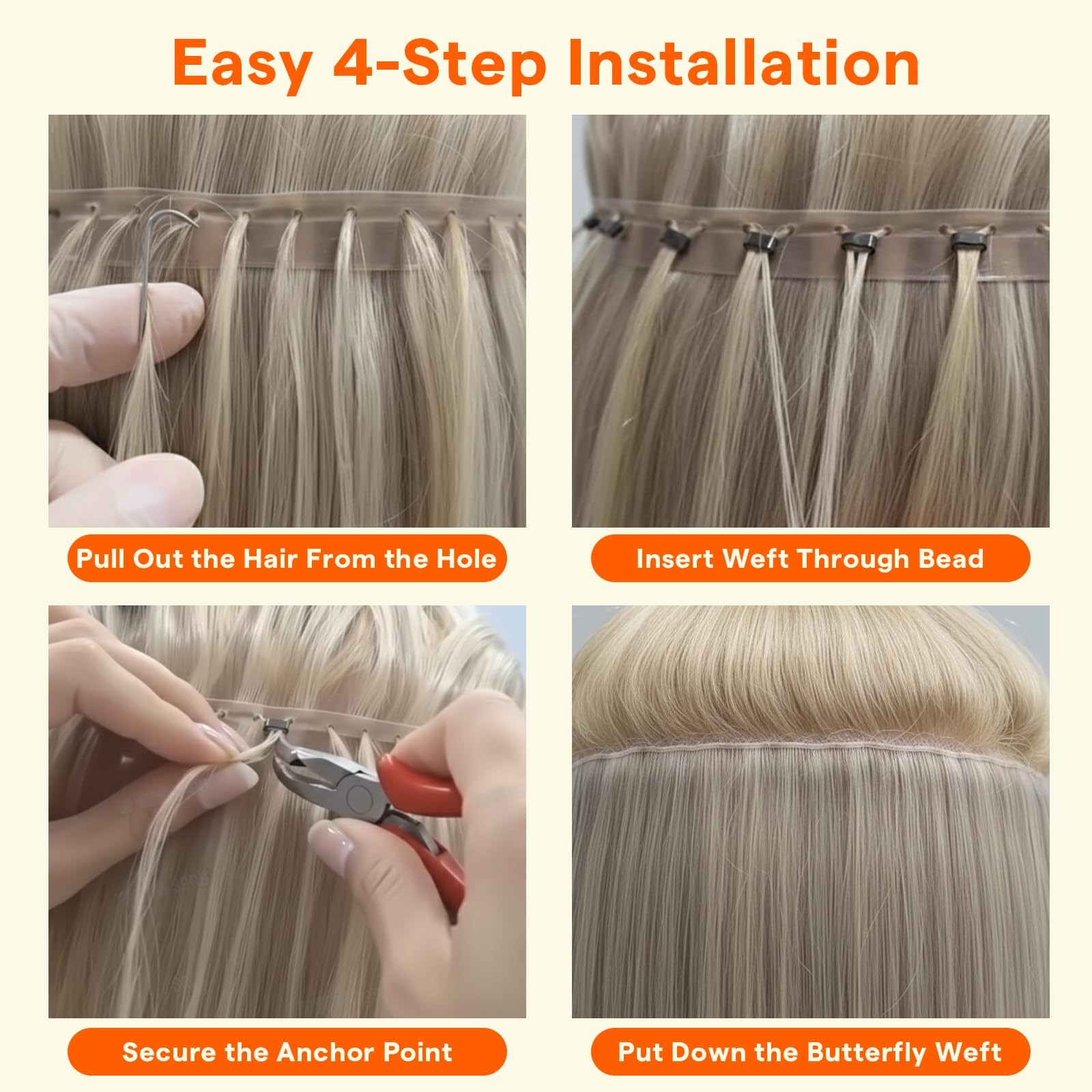Full Shine Butterfly Weft Extensions 18 In 100 G Balayage Olive Brown To Ash