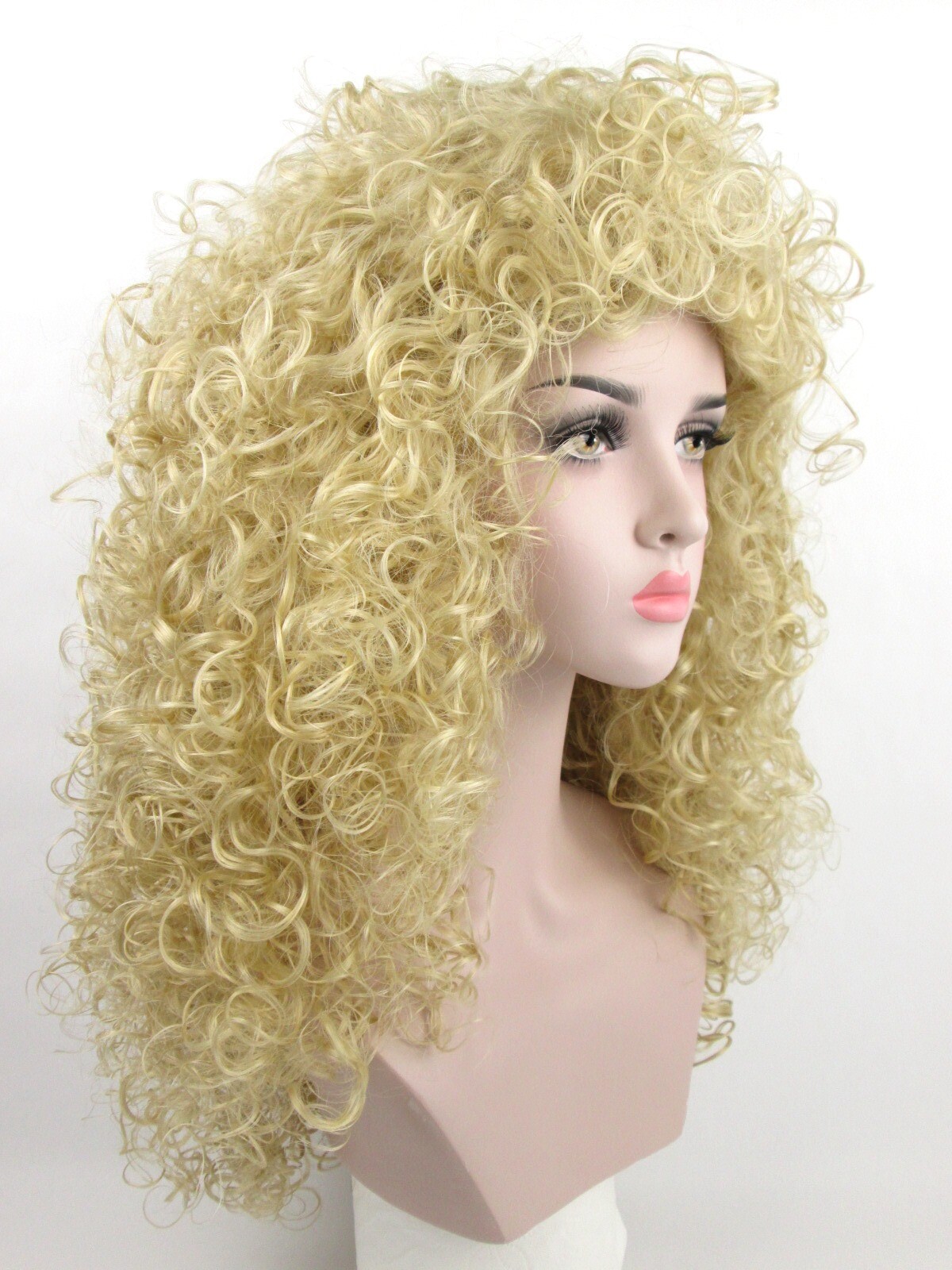 WOMENS 28″ LONG LAYERED TIGHT CURLS CURLY HAIR WIG VICTORIAN CHER MERIDA LIONESS