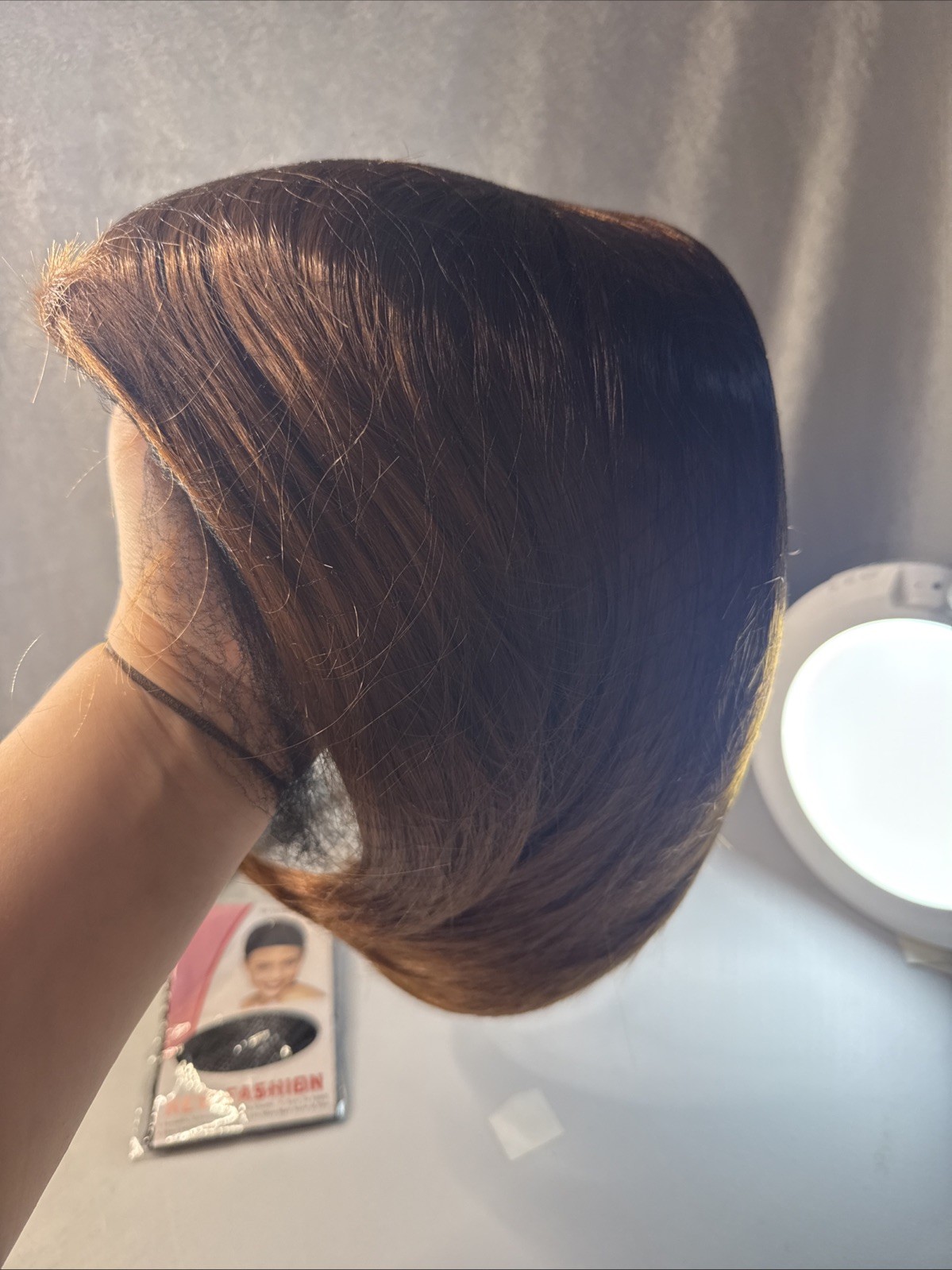 New Synthetic 10″ Brown Wig with Wig Cap & Nylon Hair Net Free Shipping