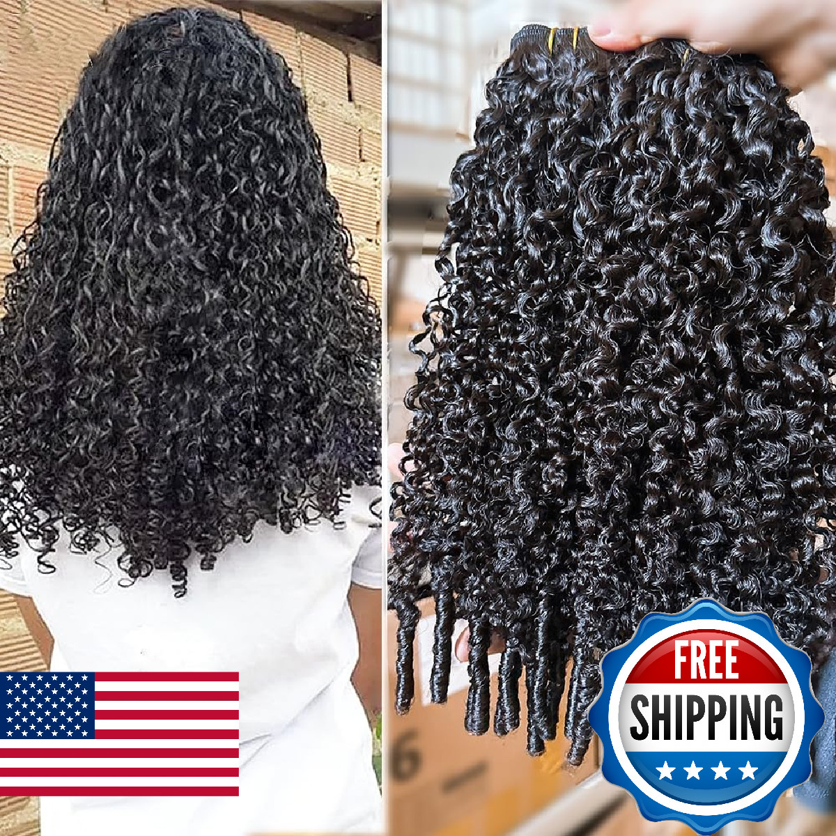 Burmese Curly Clip in Hair Extensions Human Hair 3C4A Lace Clip in Human Hair Ex