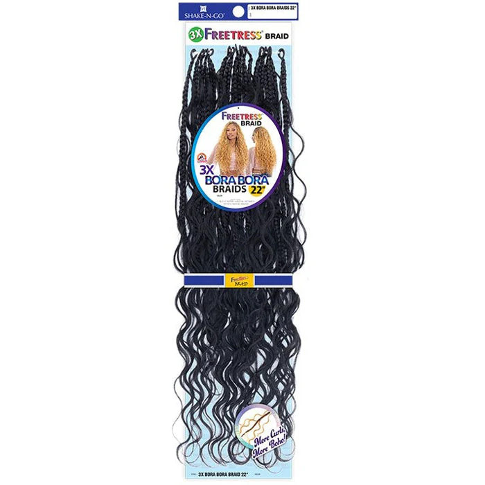 Shake N Go Freetress Pre-Looped Crochet Braids – 3X BORA BORA BRAIDS 22″