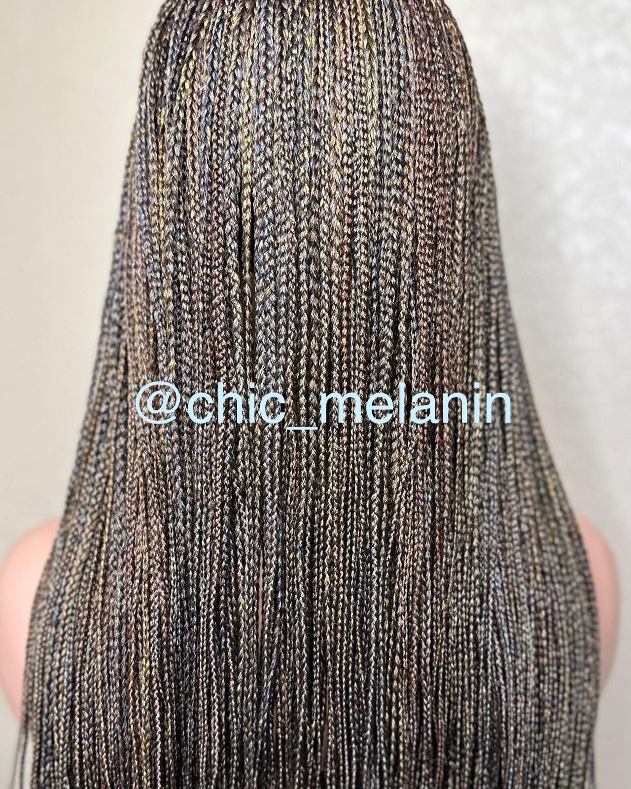 Mix color Leonie style micro braids