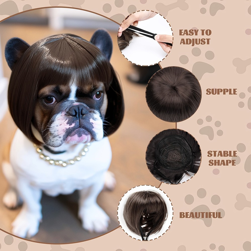 Lovely Charming Funny Eye-Catching Soft Comfortable Pet Universal Decorative Wig