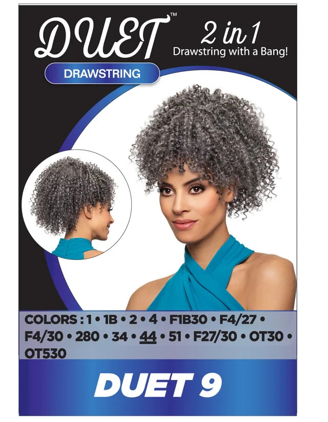 Foxy Silver DUET 9, BANG and PONYTAIL, Gorgeous Effortless Style,