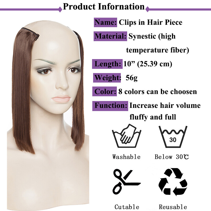Invisible Hair Pad Hair Extension Clip In Hair Piece For Women Add Hair Volume