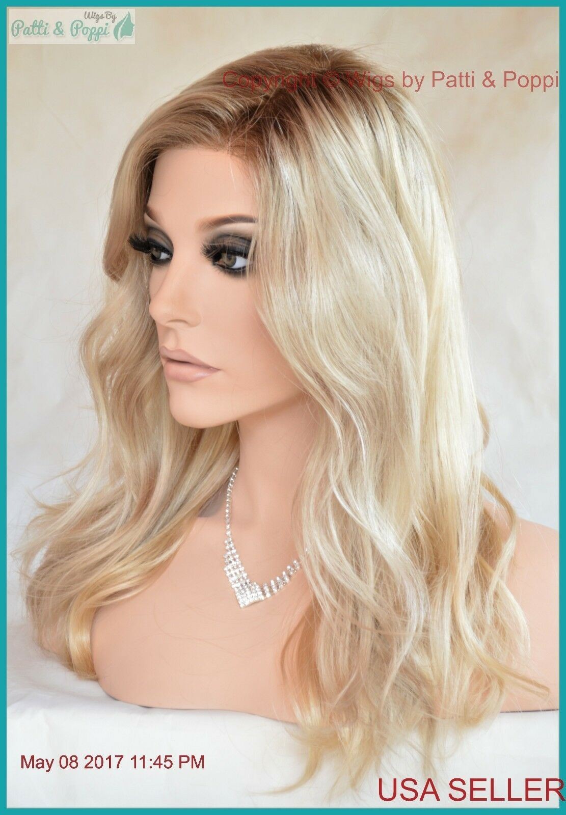Arrow Ellen Wille Synthetic Wigs Lace Front Hand Tied Monopart Champagne Rooted