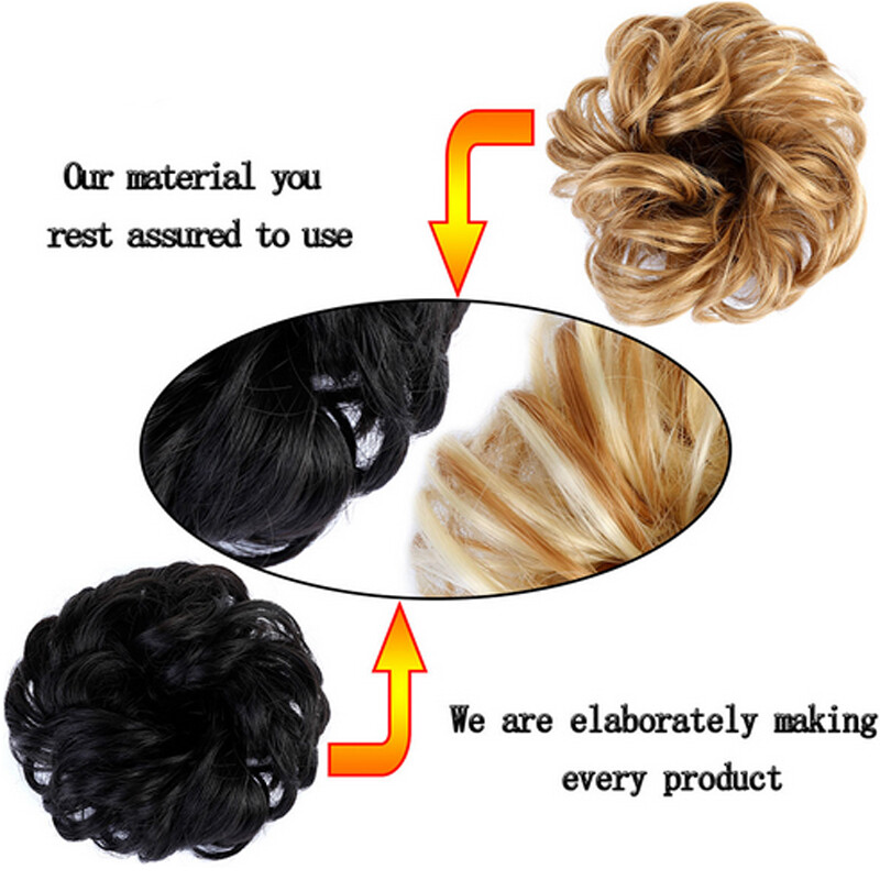Curly Messy Bun Hair Piece Scrunchie Updo Cover Hair Extension Real As Human New