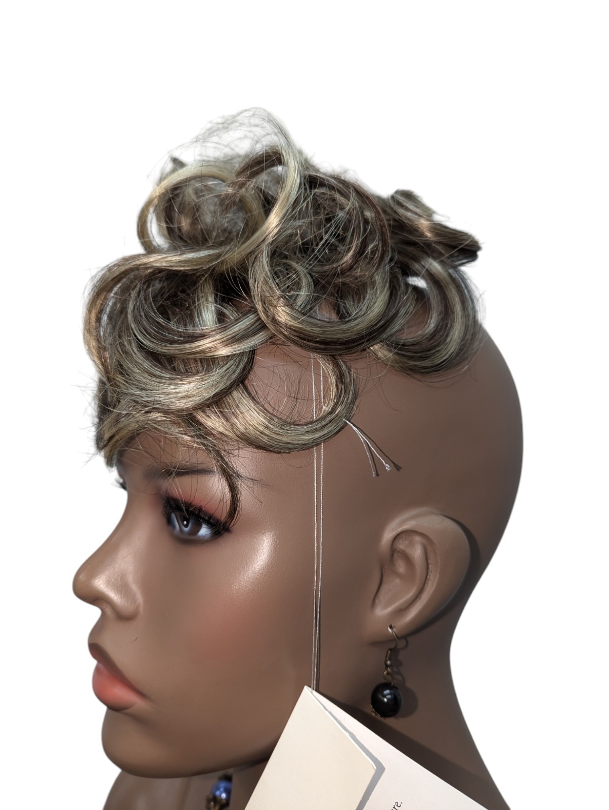 Synthetic Pull Through Topper Wiglet Snap In Golden Brown/ Blonde 8/26