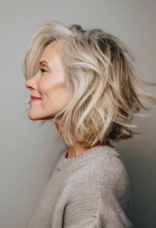 Beige Blonde Short Bob Wave 100% Human Hair Wig 13×4 Lace Front Wig